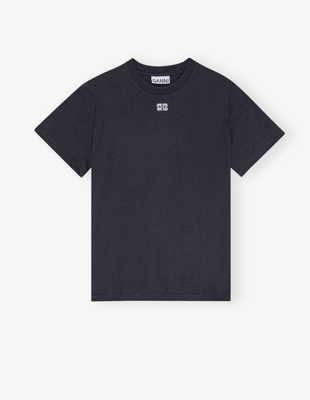 Camiseta Ganni gris oscuro brillos